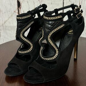 BRIAN ATWOOD BFLOLITA women’s suede leather & snakeskin gladiator sandal 37.5